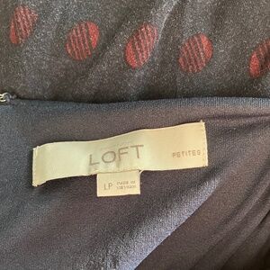 LOFT red polka dot dress Size LP